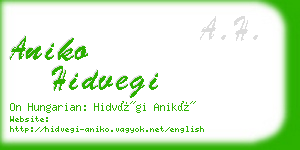 aniko hidvegi business card